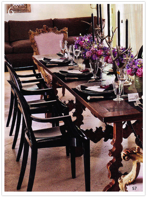 PinkPurpleTable Setting2Camille Styles Events black and purple wedding table