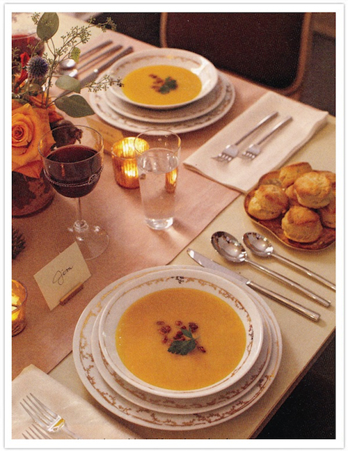 Butternut Squash Soup-Thanksgiving Table-Camille Styles-500