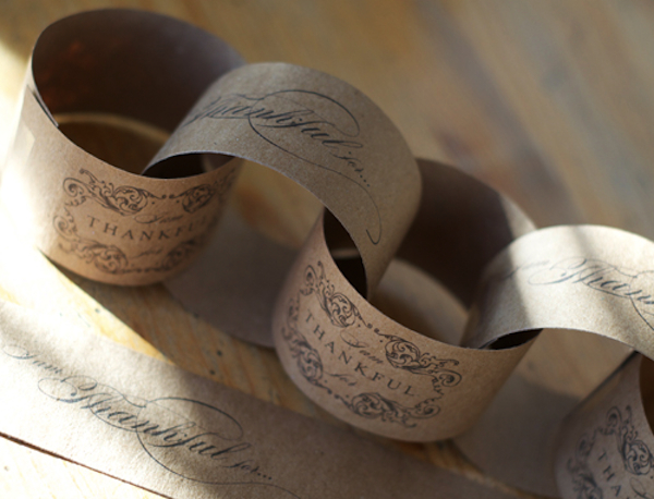 Thanksgiving printable thankful paper chain- Silverbox-Twig & Thistle-Camille Styles Events